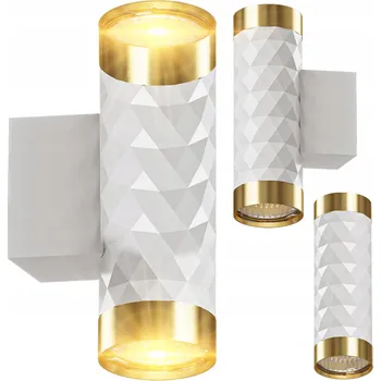 Nástěnné svítidlo Nástěnné svítidlo GU10 BÍLÉ ZLATÉ - lampa na čtení