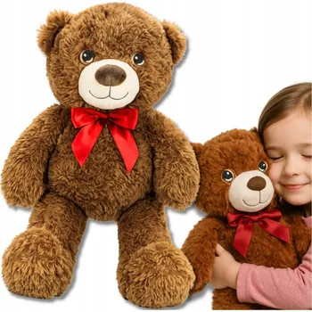 plyšák VELKÝ PLYŠOVÝ MEDVÍDEK PLYŠÁK PRO DĚTI PLYŠÁK XXL HNĚDÝ 50 CM