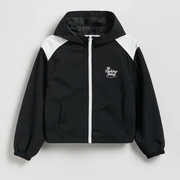 Dětská móda Reserved - Lehká bunda s kapucí - černý - 212EX-99X - 212EX-99X-U12