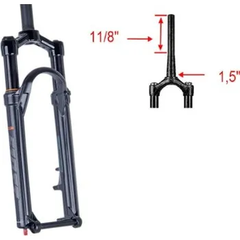 Vidlice na kolo 27,5er vidlice RST F1RST 110-15 Air TRL Taper - Černá matná, Vzduch-olej