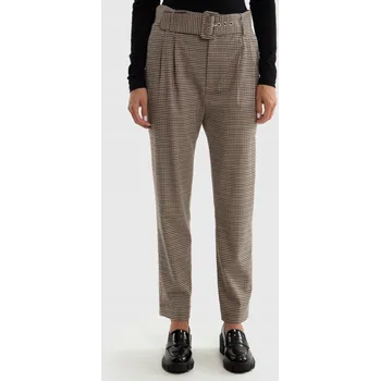 Dámské kalhoty BIG STAR DÁMSKÉ KALHOTY CIGARETKY S VYSOKÝM PASEM KOSTKOVANÉ MELISANAI 000 XL