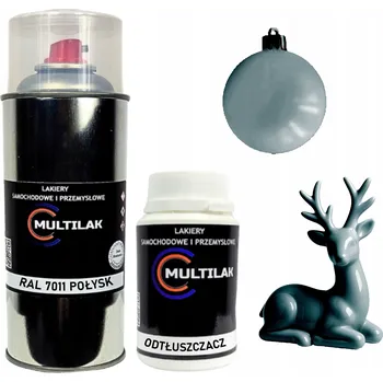 Barva ve spreji Lak ve spreji na figurky, skleněné a keramické ozdoby RAL 7011 LESK