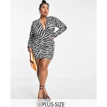Dámské oblečení PUBLIC DESIRE CURVE MINI ŠATY VZOR (52)