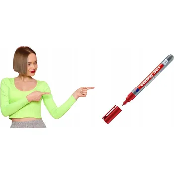 Bílý popisovač EDDING 361 červený