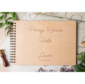 Obraz Dřevěné album pro děti s gravírováním, 22x30 cm, horizontální DK