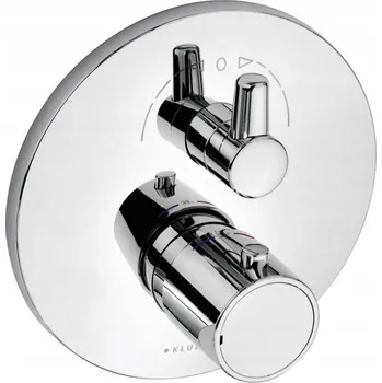 Vodovodní baterie Dvouuchytová nástěnná vanová a sprchová baterie Kludi O-Cean stříbrná