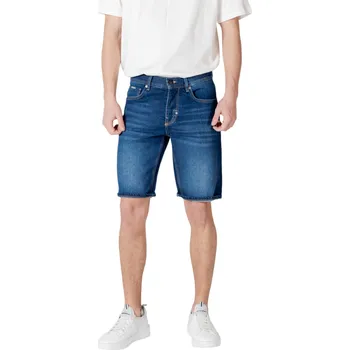 Pánské kraťasy Antony Morato džínové bermudy Antony Morato modrá | bílá | světle modrá 3457122