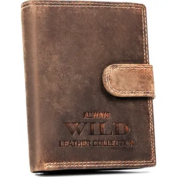 Always Wild peněženka z pravé nubukové kůže hnědá - muž