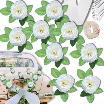 Obraz Dekorace na auto – květiny béžové