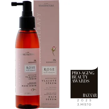 Kosmetická sada Manufaktura Anti-aging aktivační vlasové sérum proti padání vlasů RŮŽE & REDENSYL 155 ml