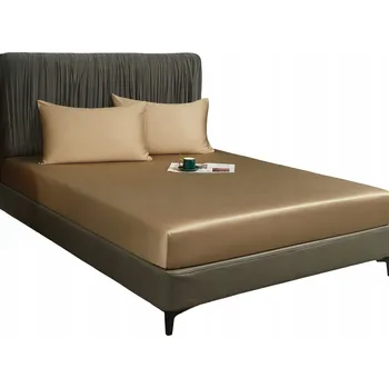 Prostěradlo Prostěradlo s Gumou 140x200x30 cm Hladké Prodyšné Elegantní Hnědé