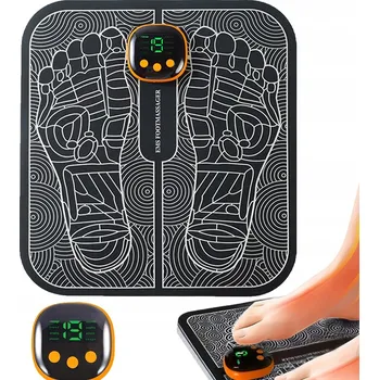 Masážní přístroj Masážní podložka na nohy akupresurní EMS černá 8 programů akumulátorová