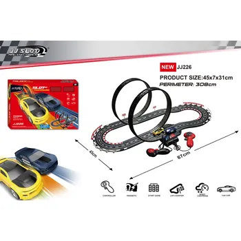 autíčko Závodní autodráha TRACK SPORT 2 Smyčky 308cm Ovladač Autíčka Samolepky