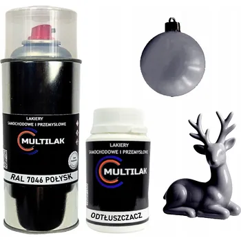 Barva ve spreji Lak ve spreji na figurky, skleněné a keramické ozdoby RAL 7046 LESKLÝ