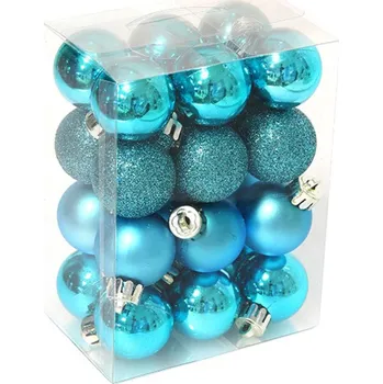 Vánoční ozdoba UH Koule plastové 24ks, 3cm, modré