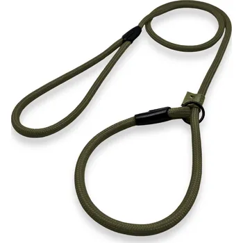 Vodítko pro psa PafDog® Výcvikové stahovací vodítko 2v1 8 mm, 7 délek, extra pevné, khaki zelené DÉLKA VODÍTKA: 1.5 metru