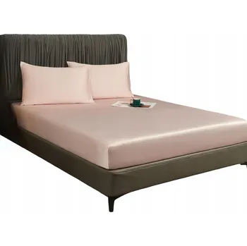 Prostěradlo Prostěradlo s gumou 160x200x30 cm Hladké, prodyšné, elegantní, růžové