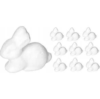 Obraz VELIKONOČNÍ STYROPOROVÍ ZAJÍČCI 10 KS OZDOBY K DEKORACI DOMOVA