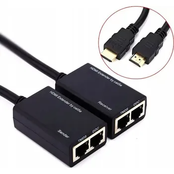 IP kamera HDMI převodník na LAN přes kroucenou dvoulinku RJ45 30M
