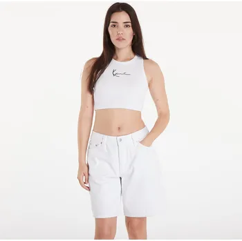 Dámské tričko Top Karl Kani Small Signature Essential Racer Rib Top White M