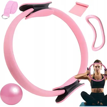 Sada kruhů na pilates růžová