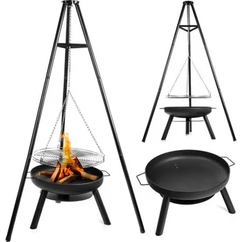 MontanaFire Trojnožka – zahradní ohniště s roštem 60 cm