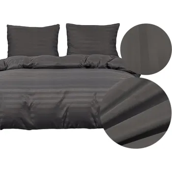 Povlečení SADA POVLEČENÍ HOTELOVÁ DAMAŠEK V PASE 220x200 POVLEČENÍ 70x80 ŠEDÁ