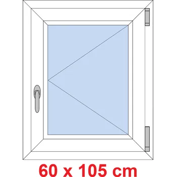 Okno Soft Plastové okno 60x105 cm, otevíravé