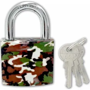 Visací zámek Visací zámek s potiskem ESO 32mm 3klíče, ARMY