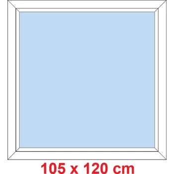 Okno Soft Plastové okno 105x120 cm, FIX neotevíravé