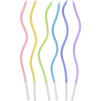 Narozeninové svíčky 6 Ks Kroucené Mix Go Wb