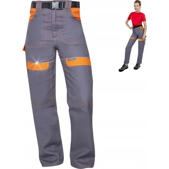 Dámské kalhoty Dámské kalhoty do pasu COOL TREND - šedo-oranžové - 58