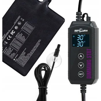 VYHŘÍVACÍ PODLOŽKA DO TERÁRIA 11W TERMOSTAT SONDA VODOTĚSNÁ PRO PLAZY