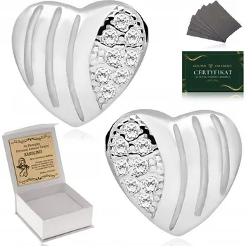 Náušnice STŘÍBRNÉ NÁUŠNICE SRDÍČKA PRO DÍVKU STŘÍBRO 925 KE SVATÉMU PŘIJÍMÁNÍ KŘEST + GRAVÍROVÁNÍ