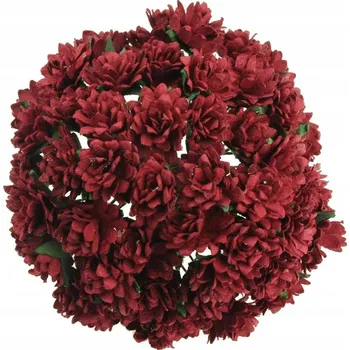 Jednorázové nádobí PAPÍROVÉ KVĚTY ASTŘY tmavě červené - 50 Ks