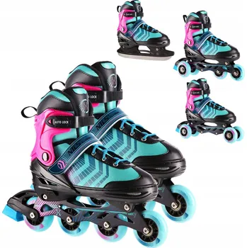 Kolečkové brusle Hokejové Brusle Brusle 2v1 4v1 Nastavitelné Kolečkové Brusle pro děti 39-43