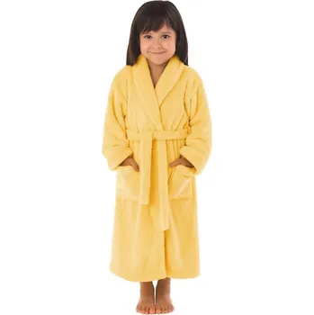 Dámský župan Dětský dlouhý župan s kapucí LILLY a JACK medová - 152