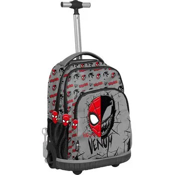 Školní batoh Školní batoh vícekomorový Spider-Man Paso černý, červený, odstíny šedé a stříbrné, vícebarevný 24 l