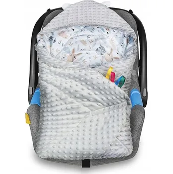 Zavinovačka DEKA DO AUTOSEDAČKY NOSÍTKA ZAVINOVAČKA OBOUSTRANNÁ BAVLNA MINKY - BABY SIESTA