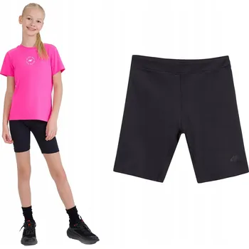 Dámské kraťasy 4F krátké kraťasy ke kolenům polyester černé velikost 146
