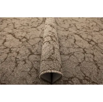 Koberec KOBEREC SMYČKOVÝ HNĚDÝ BÉŽOVÝ VZHLED BETONU S FILCOVÝM PODKLADEM DO OBÝVACÍHO POKOJE MARBLE 150x250 cm