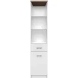 Regál 1D1S, bílá / dub sonoma, TOPTY TYP 04