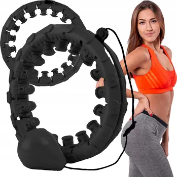 Hula hoop s cvočky Lewer 50 cm černá