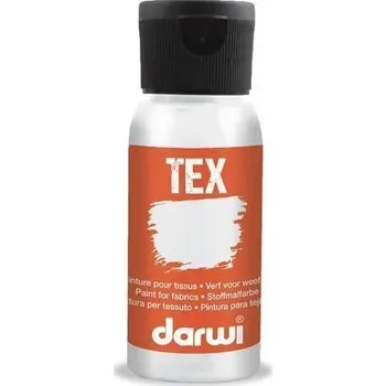 Speciální výtvarná barva DARWI TEX barva na textil - Perleťová bílá 50 ml