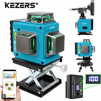 Měřící laser Křížový laser KEZERS K36G s dosahem 25 m