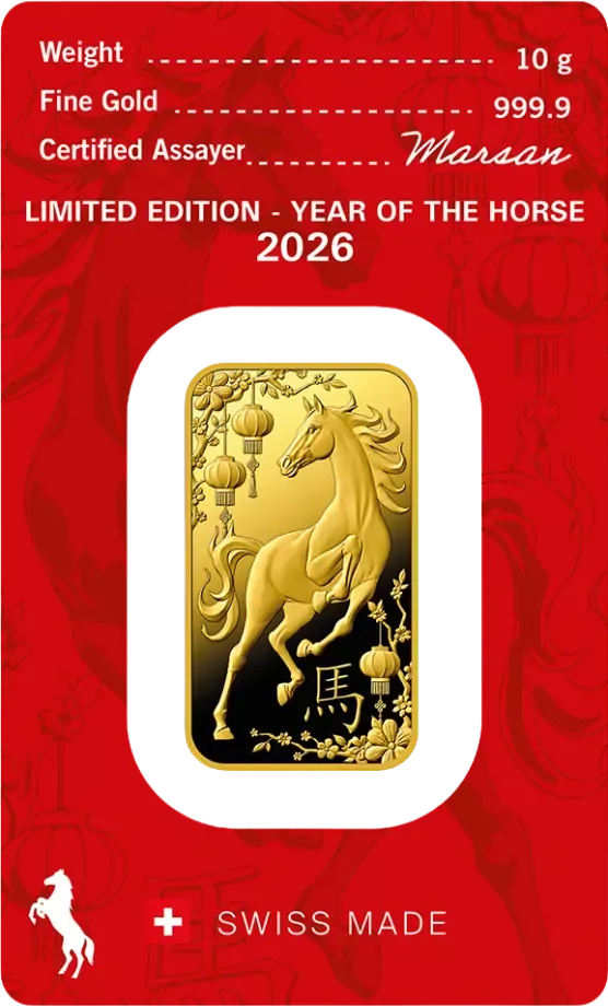 Argor-Heraeus 10g investiční zlatý slitek Rok Koně | 2026