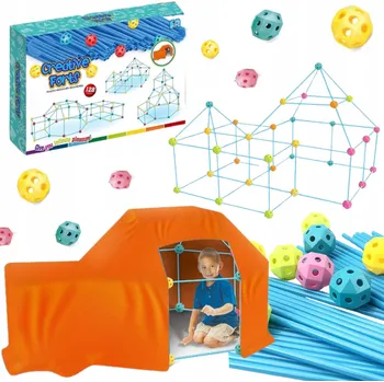 ostatní stavebnice Velké Stavební Stavebnice Stan Slámky Trubičky pro Stavbu Základny 128 dílků