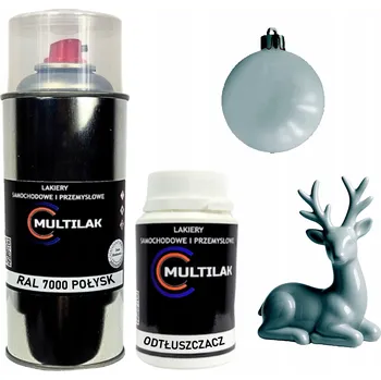 Barva ve spreji Lak ve spreji na figurky, skleněné a keramické ozdoby RAL 7000 LESK