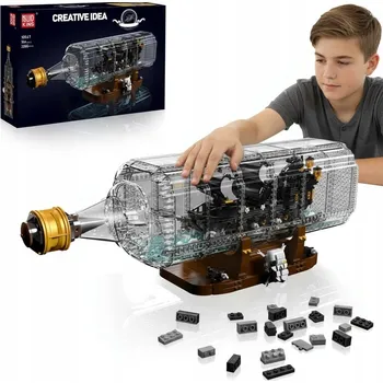 ostatní stavebnice SADA STAVEBNICE 2434 DÍLŮ MOŘSKÁ LOĎ V LAHVI Z COIL