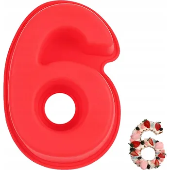 Forma na pečení Silikonová Forma na Pečení Dortu, Narozeninového Koláče ve Tvaru Čísla 6, 9